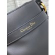 Borsa a secchiello media Dior C'est Saddle in pelle di vitello nera
