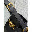 Borsa a secchiello media Dior C'est Saddle in pelle di vitello nera
