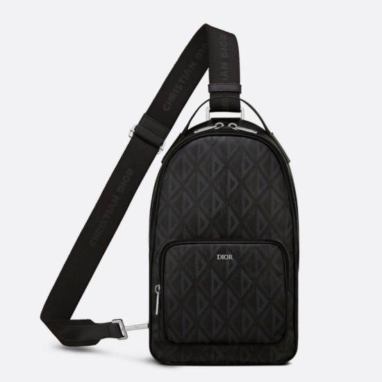 Borse Firmate Replica a tracolla Dior Mini Rider CD Diamond Canvas nera