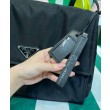 Imitazioni borse griffate a tracolla imbottita grande Prada Re-Nylon 1BD256 Nera