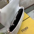 Borsa Baguette Grande Fendi Motivo FF Bianca