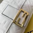 Borsa Baguette Grande Fendi Motivo FF Bianca