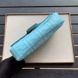 Borse Firmate Replica Baguette Media Fendi Motivo FF Azzurro