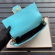 Borse Firmate Replica Baguette Media Fendi Motivo FF Azzurro