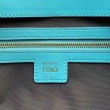 Borse Firmate Replica Baguette Media Fendi Motivo FF Azzurro