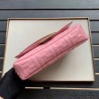 Borsa Baguette Media Fendi Motivo FF Rosa