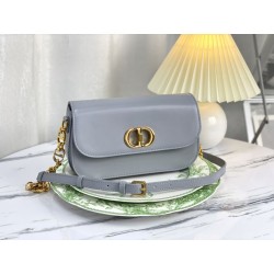 Borsa Replica 1:1 Christian Dior 30 Montaigne Avenue in pelle di vitello grigia