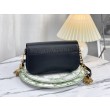 Borsa Christian Dior 30 Montaigne Avenue scatola nera in pelle di vitello