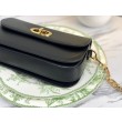 Borsa Christian Dior 30 Montaigne Avenue scatola nera in pelle di vitello