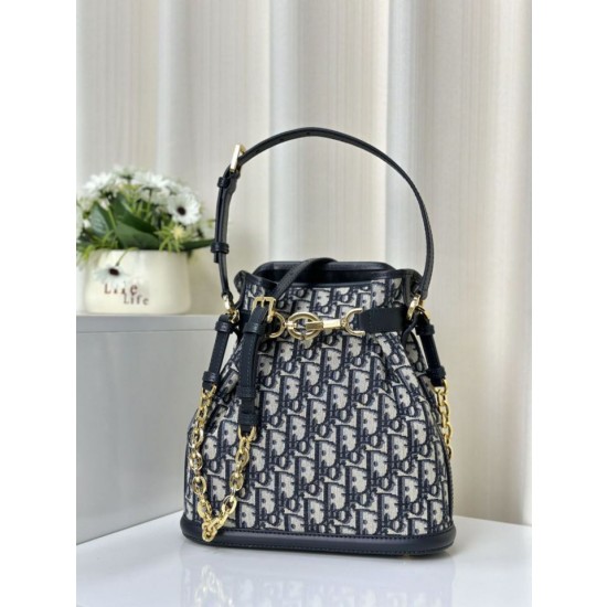 Qualità superiore replica Christian Dior media C'est Dior Blu Dior Oblique Jacquard