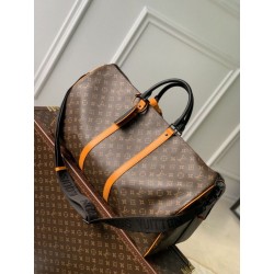 Qualità superiore replica da viaggio LV Keepall Bandouliere 45 M46703 Nonogram Macassar