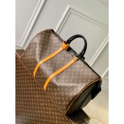 Qualità superiore replica da viaggio LV Keepall Bandouliere 45 M46703 Nonogram Macassar
