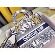 Qualità superiore replica Dior Medium Lady D-Lite Multicolor Ricamo Rêve d'Infini Blu