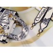 Qualità superiore replica Dior Medium Lady D-Lite Multicolor Ricamo Rêve d'Infini Blu
