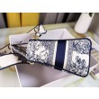 Qualità superiore replica Dior Medium Lady D-Lite Multicolor Ricamo Rêve d'Infini Blu