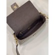 Imitazioni borse griffate Fendi 8BR600 Baguette Chain Midi FF in tessuto tapestry grigio