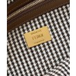 Borsa Fendi Baguette 8BR600 in lana pied de poule con ricamo FF Marrone