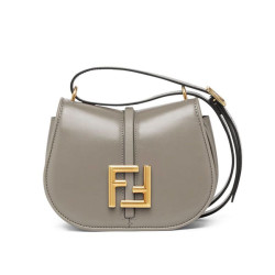 Borse Imitazioni Fendi C'mon Small/Medium Satchel con curvatura 8BS082 Grigia