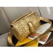 Borsa grande Fendi Baguette con motivo FF oro