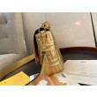 Borsa grande Fendi Baguette con motivo FF oro