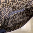 Borsa grande Fendi Baguette in tessuto FF con finiture nere