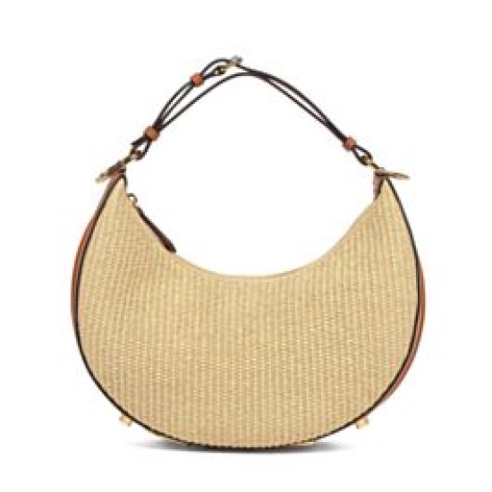 Borsa Replica 1:1 Hobo piccola Fendi Fendigraphy 8BR798 Caffè