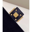 Bora Pari all'originale replica in tessuto arazzo Fendi 8BR600 Baguette Chain Midi FF Blu Navy
