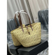 Bora Pari all'originale replica maxi Panier YSL Saint Laurent in rafia color albicocca Bora Pari all'originale replica maxi Panier YSL Saint Laurent in rafia color albicocca