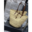 Bora Pari all'originale replica maxi Panier YSL Saint Laurent in rafia color albicocca Bora Pari all'originale replica maxi Panier YSL Saint Laurent in rafia color albicocca