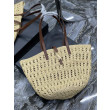 Bora Pari all'originale replica maxi Panier YSL Saint Laurent in rafia color albicocca Bora Pari all'originale replica maxi Panier YSL Saint Laurent in rafia color albicocca