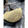 Bora Pari all'originale replica maxi Panier YSL Saint Laurent in rafia color albicocca Bora Pari all'originale replica maxi Panier YSL Saint Laurent in rafia color albicocca
