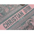 Borse Replica media Dior Lady D-Lite Toile de Jouy ricamo inverso Grigio / Rosa