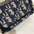 Borsa per telefono Dior Mini Book Tote Ricamo Dior Oblique Blu