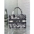 Imitazioni borse griffate tote Dior piccola a libro Plan de Paris ricamata bianca