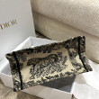 Qualità superiore replica tote Dior piccola a libro Toile de Jouy ricamata Marrone Qualità superiore replica tote Dior piccola a libro Toile de Jouy ricamata Marrone