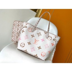 Borse Firmate Replica tote LV Neverfull MM M22978 Beige