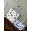 Borsa tote LV Neverfull MM M22979 Blu
