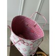 Borsa tote LV Neverfull MM M22980 Rosa