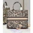 Christian Dior Borsa tote grande Dior Book color albicocca