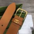 Cintura Gucci con fibbia quadrata e Interlocking G 673921 Marrone