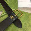 Cintura Gucci con fibbia quadrata e Interlocking G 673921 Nera