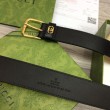 Cintura Gucci con fibbia quadrata e Interlocking G 673921 Nera