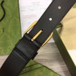 Cintura Gucci con fibbia quadrata e Interlocking G 673921 Nera