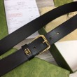 Cintura Gucci con fibbia quadrata e Interlocking G 673921 Nera