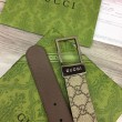 Cintura Gucci GG con fibbia rettangolare 722370 35mm Acciaio Marrone
