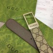 Cintura Gucci GG con fibbia rettangolare 722370 35mm Marrone Argento