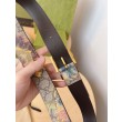 Cintura Gucci stampa garofano GG 677534 35mm