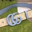 Cintura larga Gucci GG Marmont 400593 40mm Azzurro