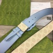 Cintura larga Gucci GG Marmont 400593 40mm Azzurro