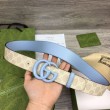 Cintura larga Gucci GG Marmont 400593 40mm Azzurro
